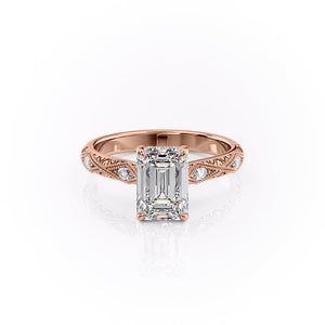 The Claudia Set With A 3 Carat Emerald Lab Diamond