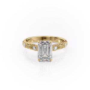 The Claudia Set With A 2.5 Carat Emerald Lab Diamond