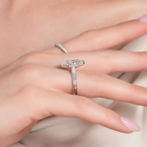 The Claudia Set With A 2 Carat Marquise Lab Diamond