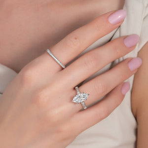 The Claudia Set With A Marquise Lab Diamond