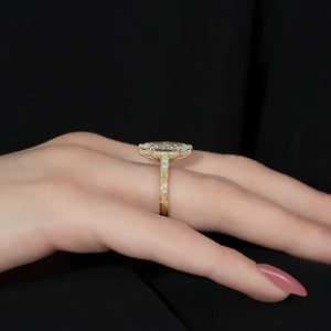 The Claudia Set With A 1.5 Carat Marquise Lab Diamond