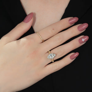 The Claudia Set With A 1.5 Carat Marquise Lab Diamond
