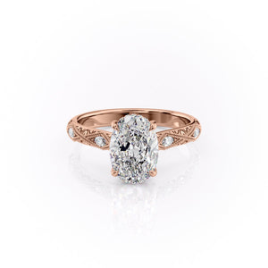 The Claudia Set With A 1.5 Carat Oval Lab Diamond