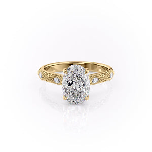 The Claudia Set With A 1.5 Carat Oval Lab Diamond