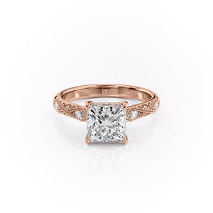 The Claudia Set With A 2.5 Carat Princess Lab Diamond