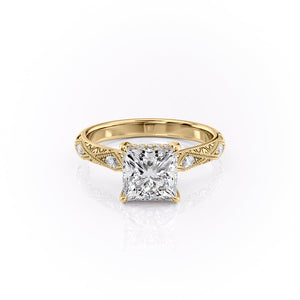 The Claudia Set With A 3 Carat Princess Lab Diamond