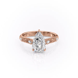 The Claudia Set With A 3 Carat Pear Lab Diamond