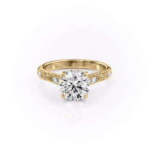 The Claudia Set With A 1 Carat Round Lab Diamond