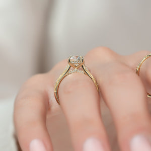 The Claudia Set With A 2 Carat Round Lab Diamond