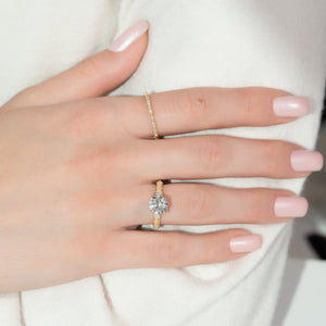 The Claudia Set With A 2 Carat Round Lab Diamond