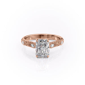 The Claudia Set With A 1 Carat Radiant Lab Diamond