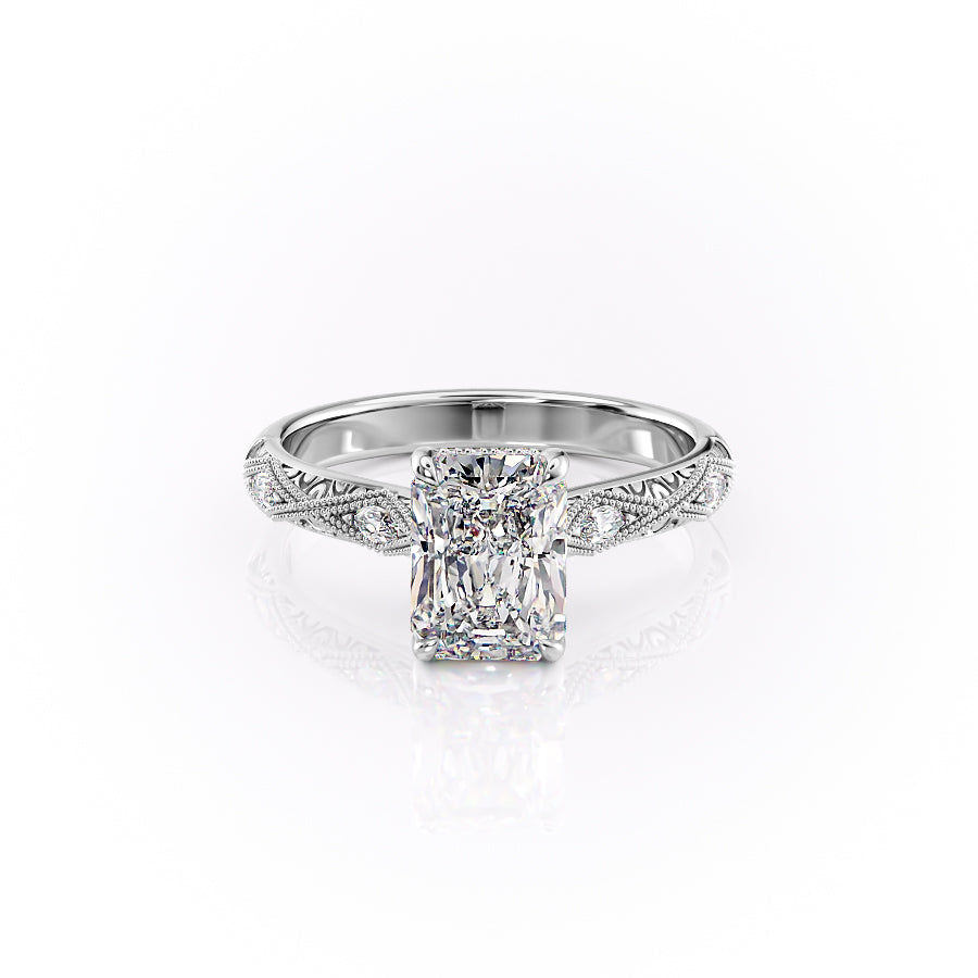 The Claudia Set With A 3 Carat Radiant Lab Diamond