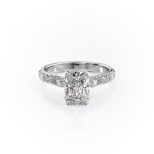 The Claudia Set With A 2.5 Carat Radiant Lab Diamond