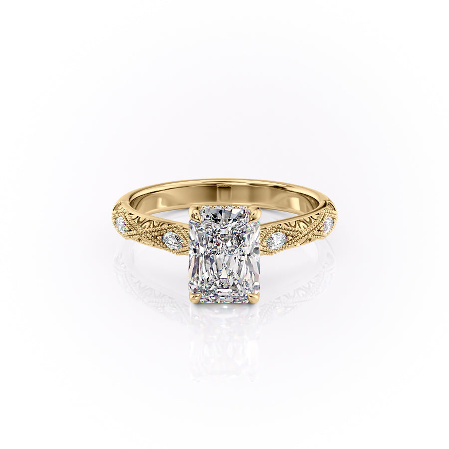 The Claudia Set With A 1 Carat Radiant Lab Diamond