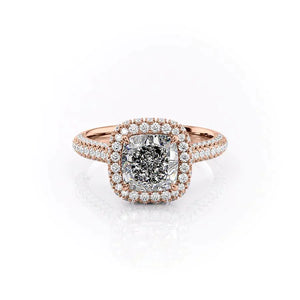 The Kylie Set With A 2.5 Carat Cushion Lab Diamond