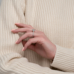 The Kylie Set With A 1.5 Carat Cushion Lab Diamond