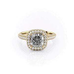 The Kylie Set With A 2 Carat Cushion Lab Diamond