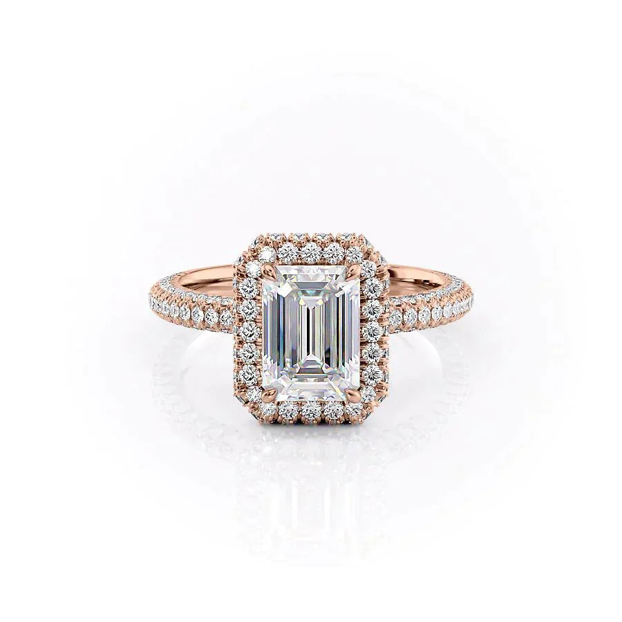 The Kylie Set With A 1 Carat Emerald Lab Diamond