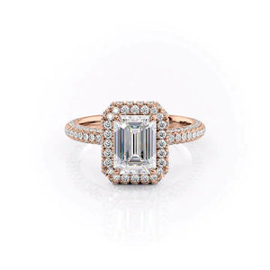 The Kylie Set With A 2 Carat Emerald Lab Diamond