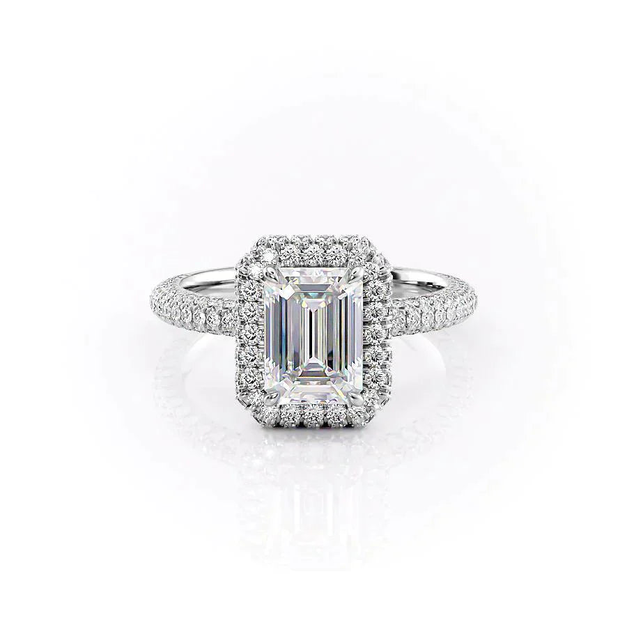 The Kylie Set With A 1 Carat Emerald Lab Diamond