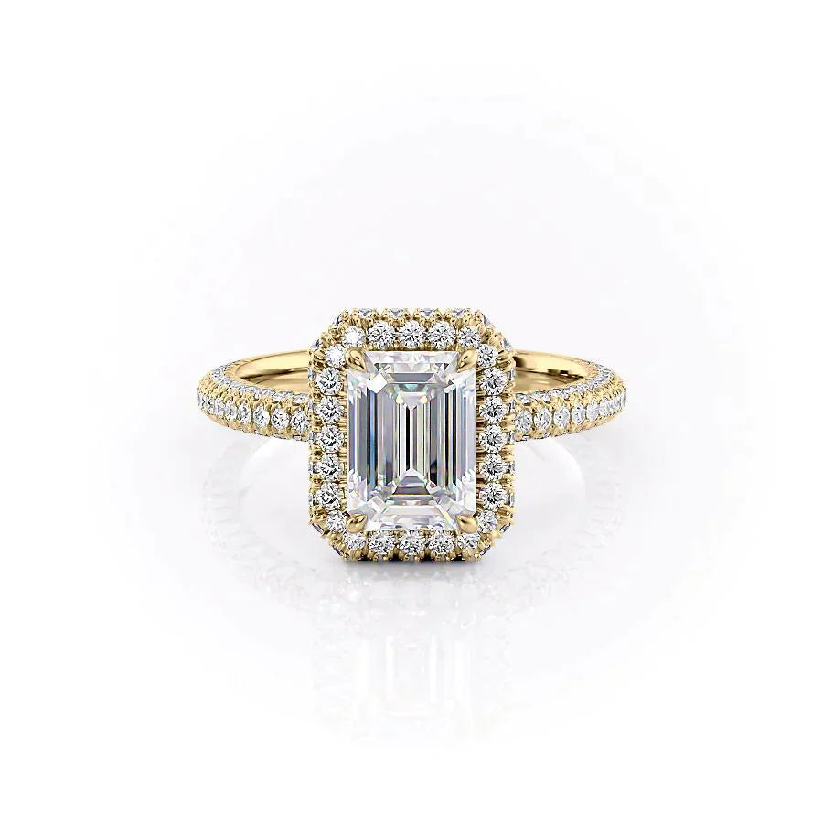 The Kylie Set With A 2 Carat Emerald Lab Diamond