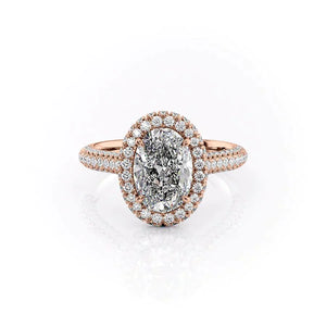 The Kylie Set With A 3 Carat Oval Lab Diamond