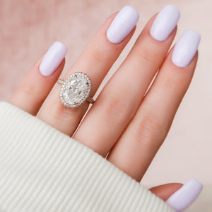 The Kylie Set With A 1.5 Carat Oval Lab Diamond