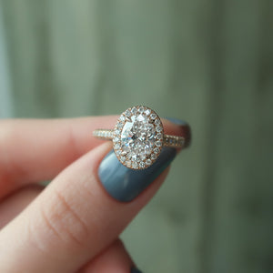 The Kylie Set With A 1.5 Carat Oval Lab Diamond
