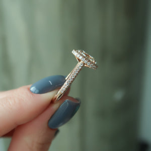The Kylie Set With A 1.5 Carat Oval Lab Diamond