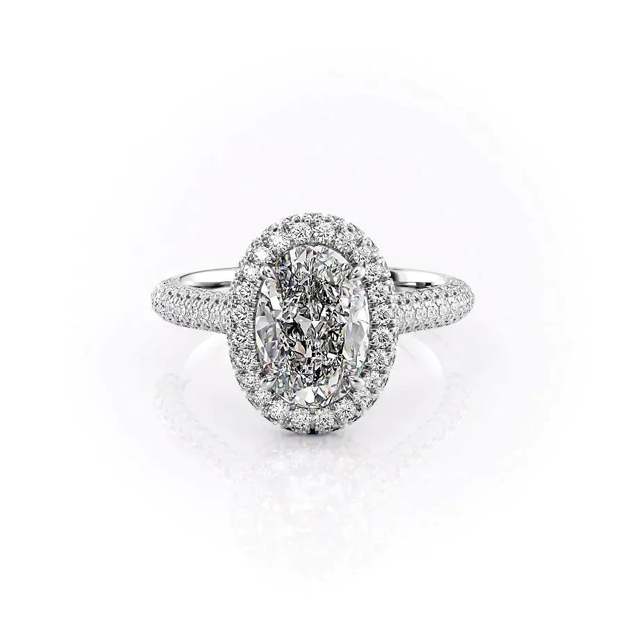 The Kylie Set With A 2 Carat Oval Lab Diamond