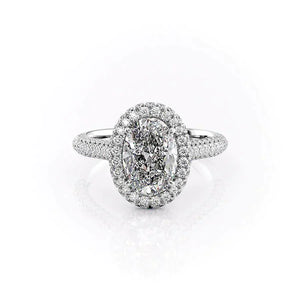 The Kylie Set With A 2 Carat Oval Lab Diamond