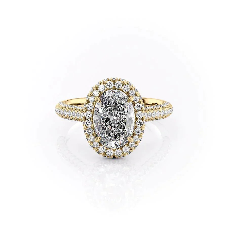 The Kylie Set With A 2.5 Carat Oval Lab Diamond