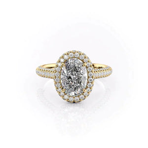 The Kylie Set With A 1.5 Carat Oval Lab Diamond