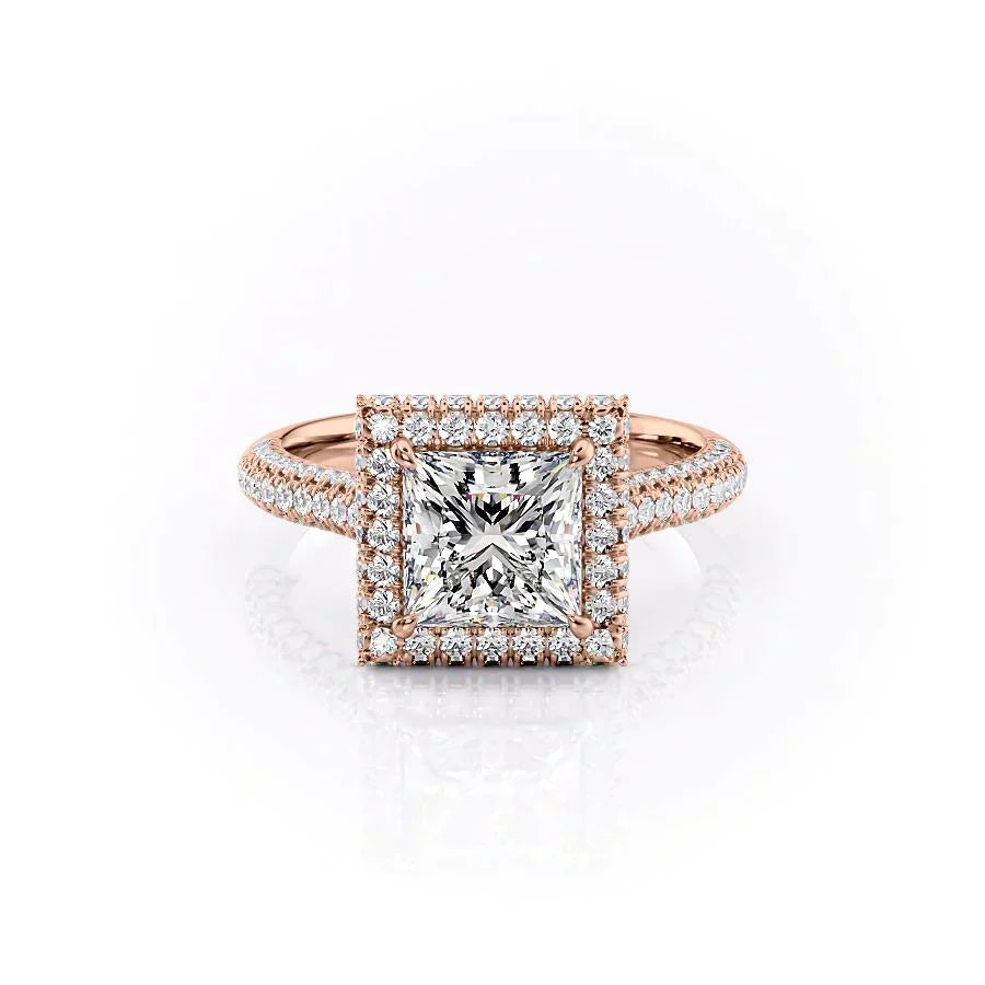 The Kylie Set With A 2.5 Carat Princess Lab Diamond