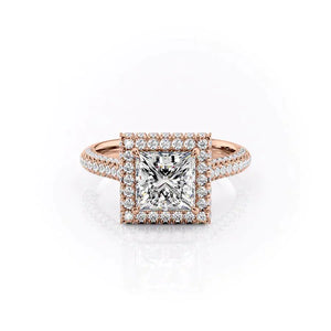 The Kylie Set With A 1.5 Carat Princess Lab Diamond
