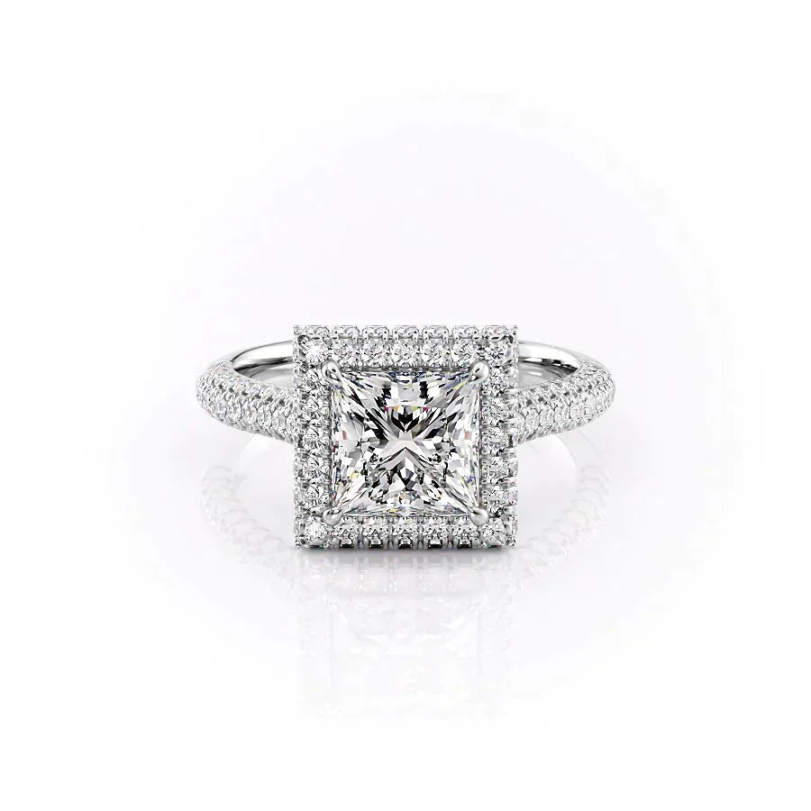 The Kylie Set With A 1 Carat Princess Lab Diamond
