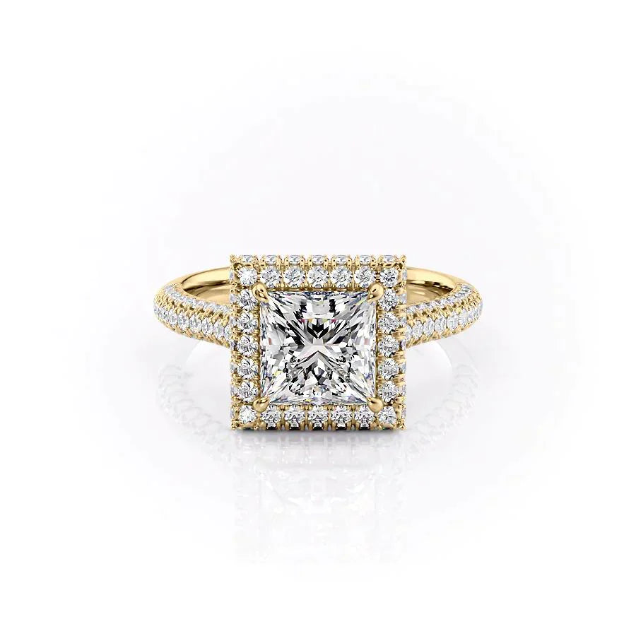 The Kylie Set With A 3 Carat Princess Lab Diamond