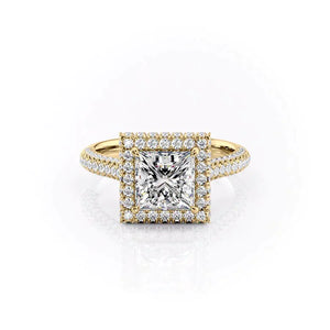 The Kylie Set With A 1 Carat Princess Lab Diamond