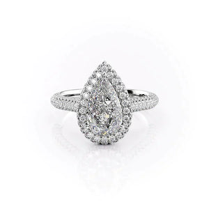 The Kylie Set With A 1.5 Carat Pear Lab Diamond