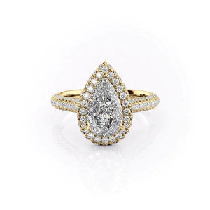 The Kylie Set With A 2 Carat Pear Lab Diamond