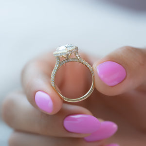 The Kylie Set With A 1.5 Carat Pear Lab Diamond