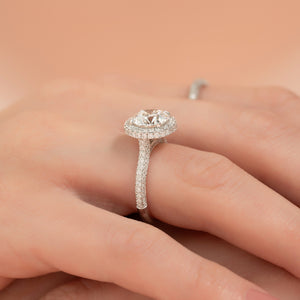 The Kylie Set With A 1.5 Carat Round Lab Diamond