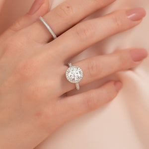 The Kylie Set With A 1.5 Carat Round Lab Diamond