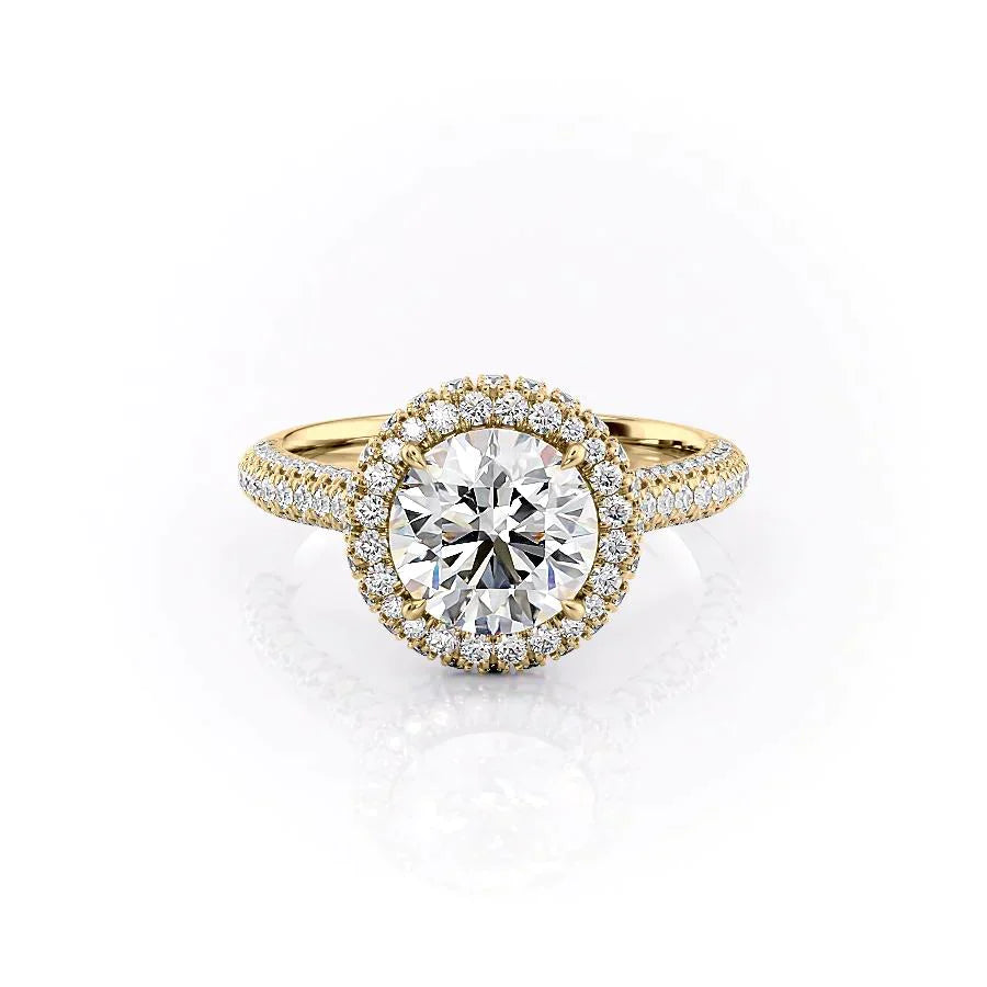 The Kylie Set With A 2.5 Carat Round Lab Diamond