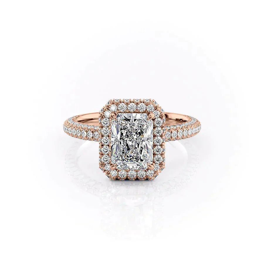 The Kylie Set With A 3 Carat Radiant Lab Diamond