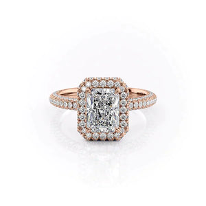 The Kylie Set With A 3 Carat Radiant Lab Diamond