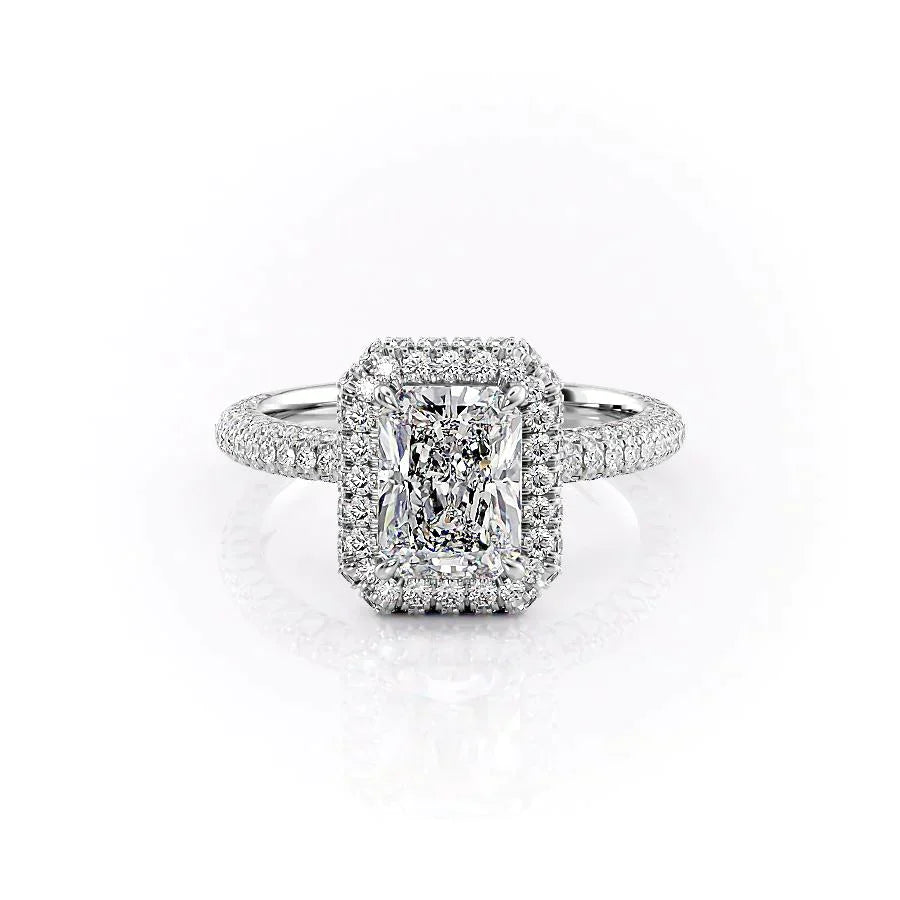 The Kylie Set With A 2 Carat Radiant Lab Diamond