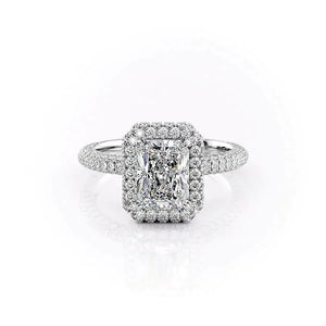 The Kylie Set With A 2 Carat Radiant Lab Diamond