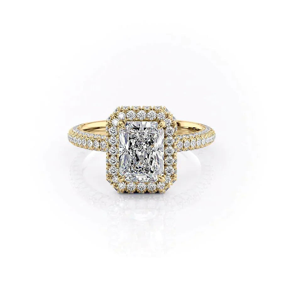 The Kylie Set With A 3 Carat Radiant Lab Diamond