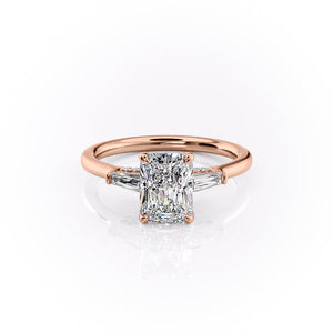 The Baguettes Megan Set With A 2.5 Carat Radiant Lab Diamond
